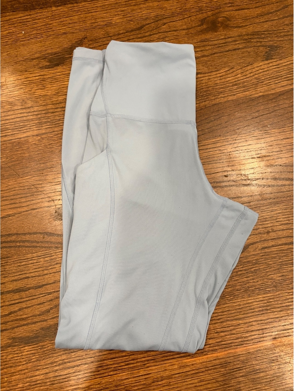 Quince Light Blue High-Waisted Activewear Leggings Size Small